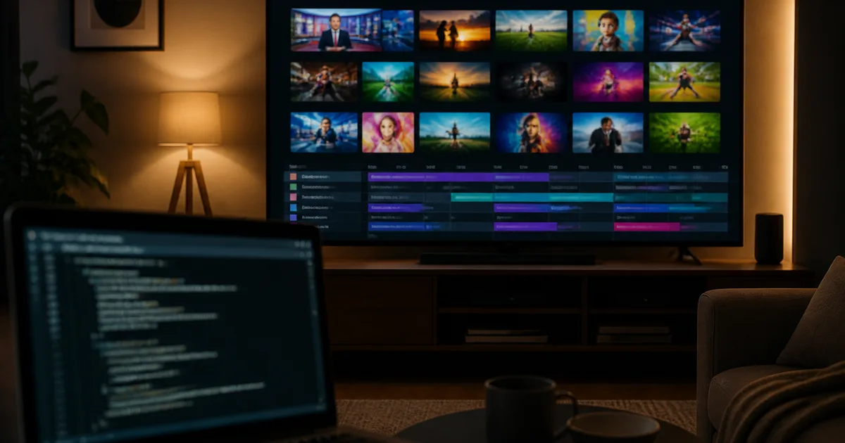 IPTV M3U8 playlist file loading live channels on a smart TV in 2026